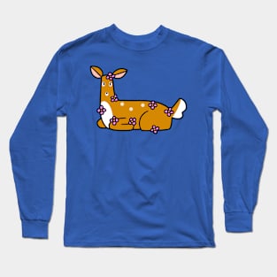 Flower Deer Long Sleeve T-Shirt